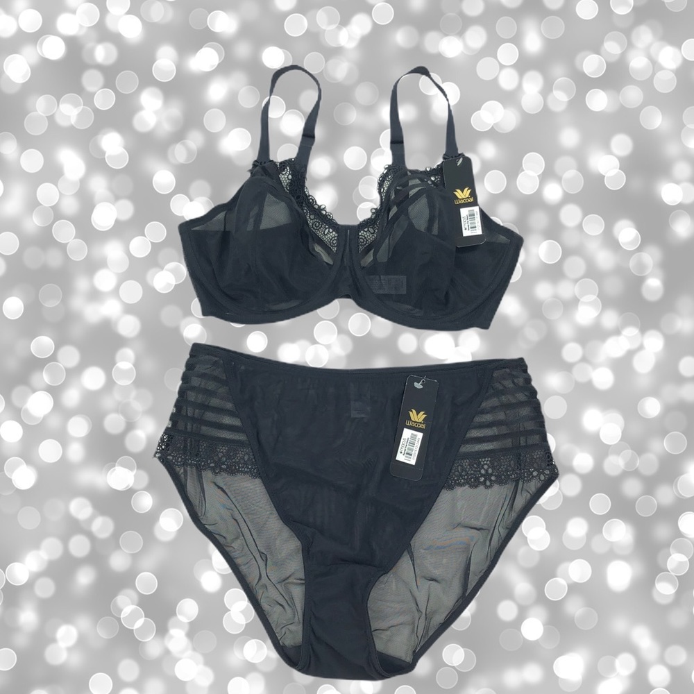 Wacoal Black Underwire Bra & Panty Set NWT